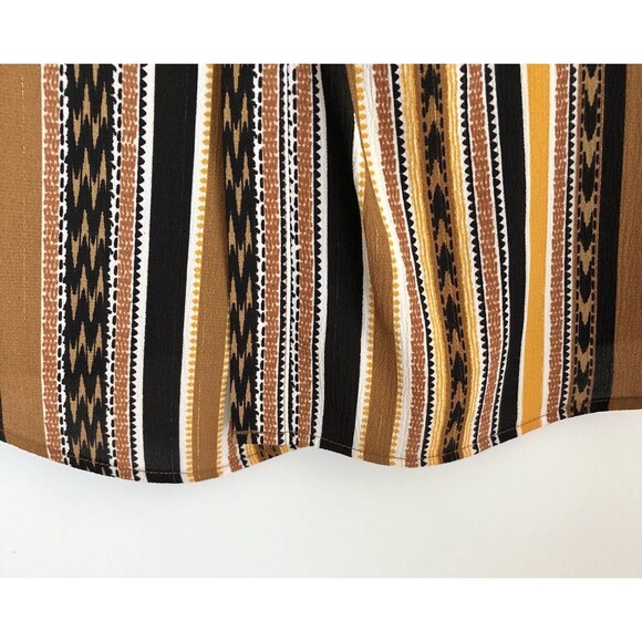 RUBY RD. WOMEN'S PETITE MEDIUM SPLIT BUTTON MIXED STRIPE TOP 3/4/LOG SLEEVES ROL - Picture 11 of 11